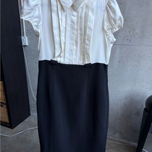 Calvin Klein Cream and black dress